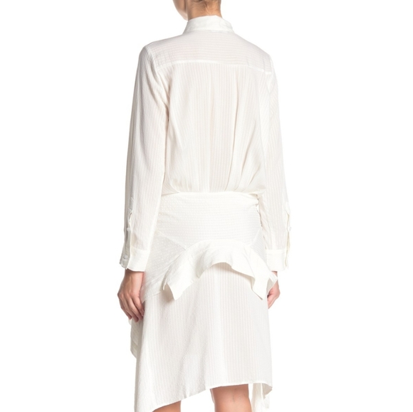 NWT: Long Sleeve Tie Front Shirt Dress - Picture 5 of 8